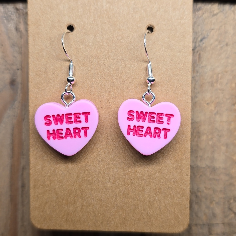 Sweetheart Candy Pink Earrings